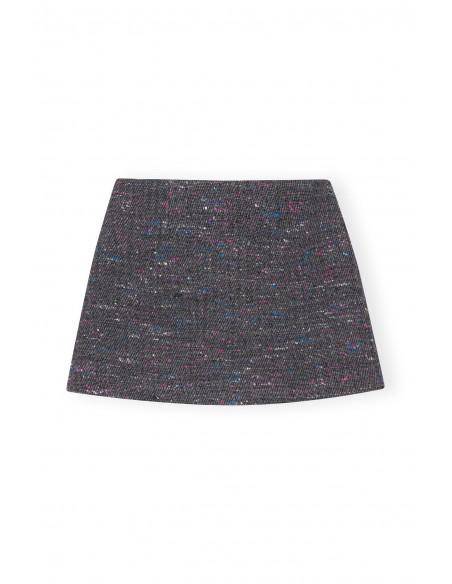 MINI JUPE MULTI WOOL PHANTOM