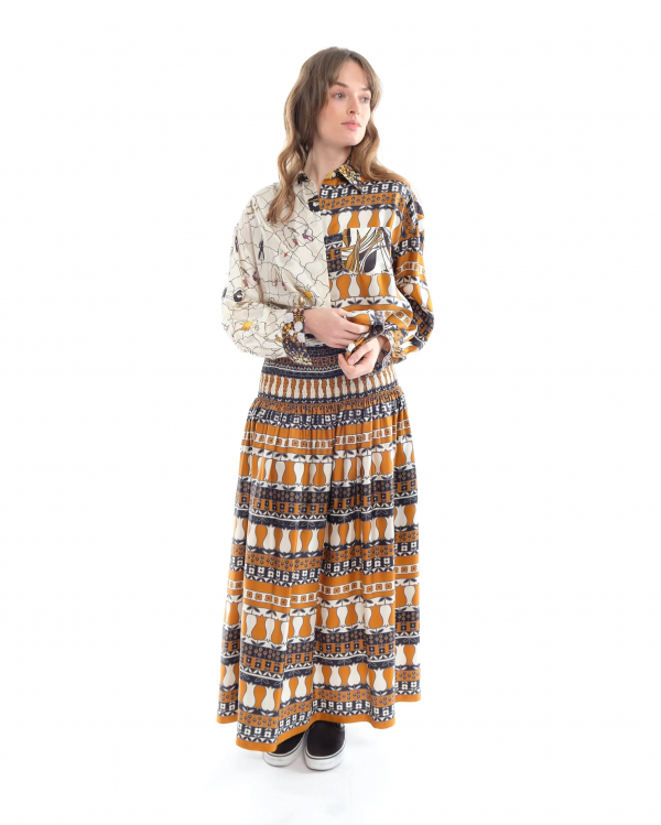MADA SKIRT - CHESTNUT TULIP