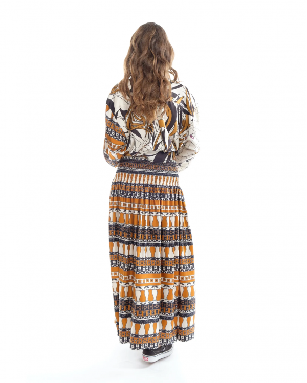 MADA SKIRT - CHESTNUT TULIP 2