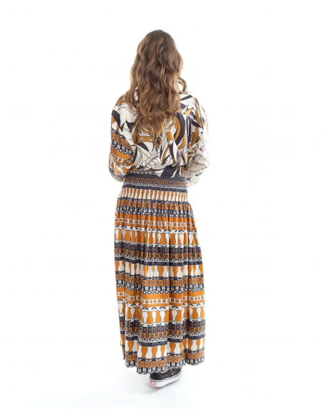 MADA SKIRT - CHESTNUT TULIP