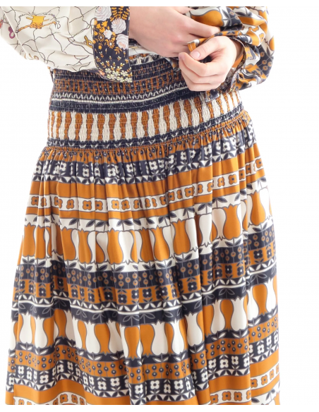 MADA SKIRT - CHESTNUT TULIP