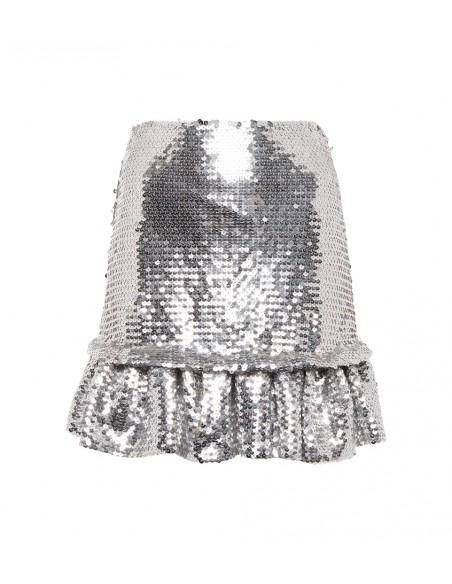 SILVER MINI SKIRT