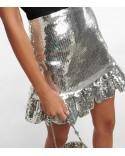 SILVER MINI SKIRT