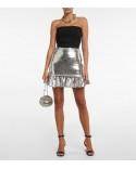 SILVER MINI SKIRT