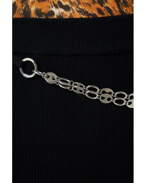 LONG JEWEL CHAIN KNIT SKIRT