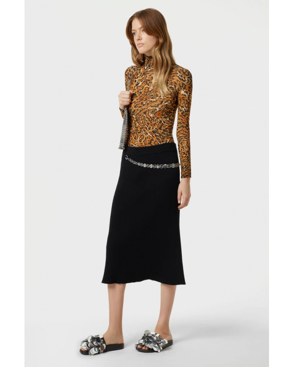 LONG JEWEL CHAIN KNIT SKIRT 2