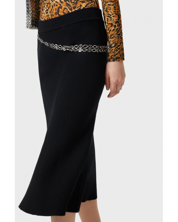 LONG JEWEL CHAIN KNIT SKIRT