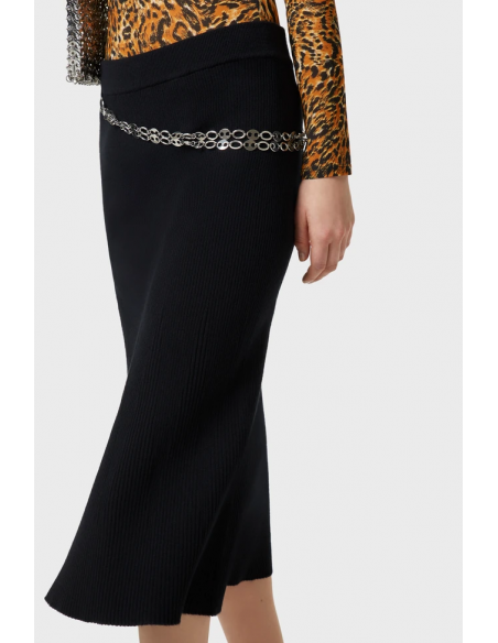 LONG JEWEL CHAIN KNIT SKIRT