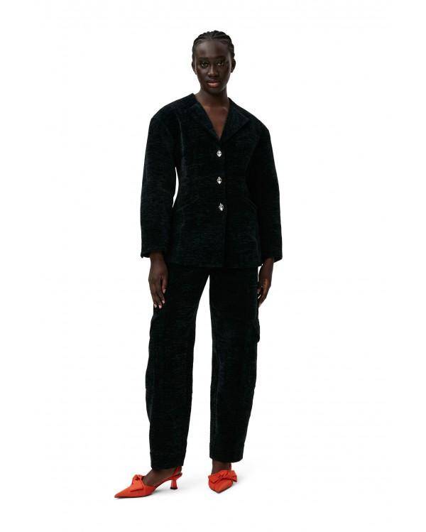 CHENILLE PANTS BLACK