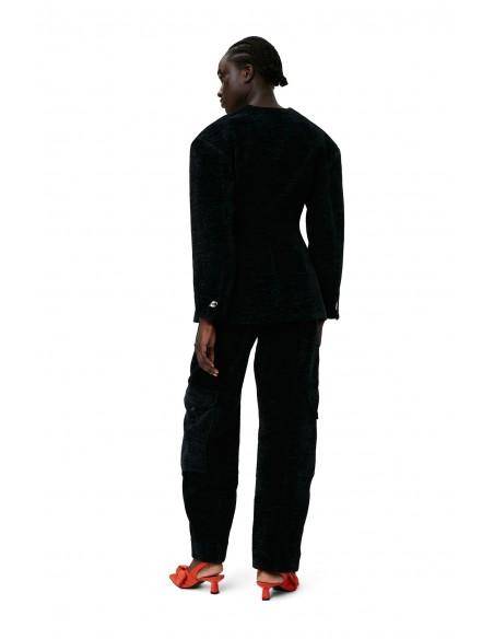 CHENILLE PANTS BLACK