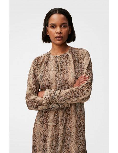 ROBE PRINTED LIGHT CREPE MAXI SNAKE STARFISH