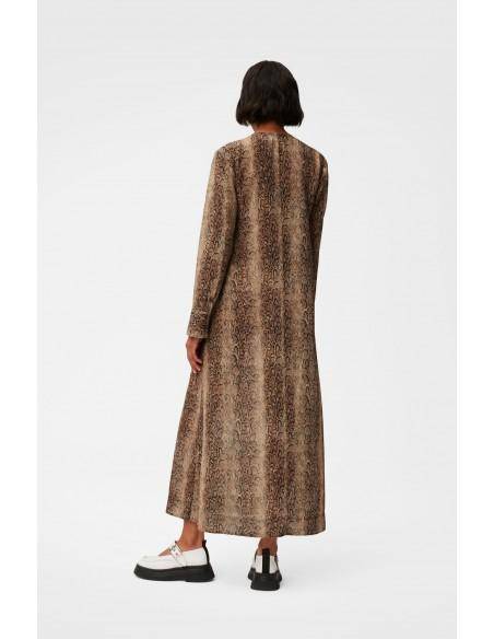 ROBE PRINTED LIGHT CREPE MAXI SNAKE STARFISH