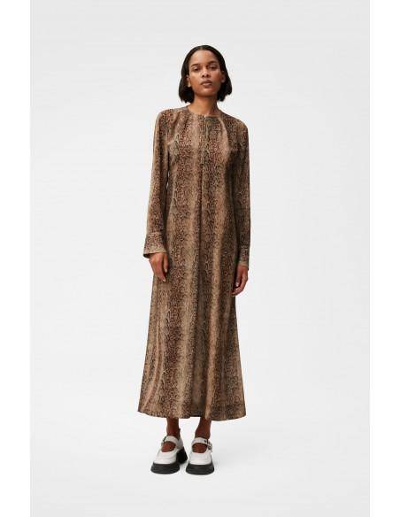 ROBE PRINTED LIGHT CREPE MAXI SNAKE STARFISH