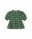 BLOUSE SEERSUCKER CHECK WRAP PEAPOD