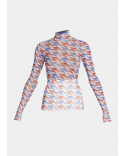 Top MESH AVIATION HOUNDSTOOTH