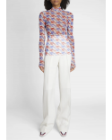 Top MESH AVIATION HOUNDSTOOTH