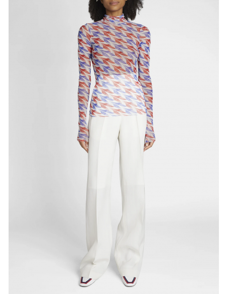 Top MESH AVIATION HOUNDSTOOTH
