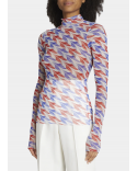 Top MESH AVIATION HOUNDSTOOTH