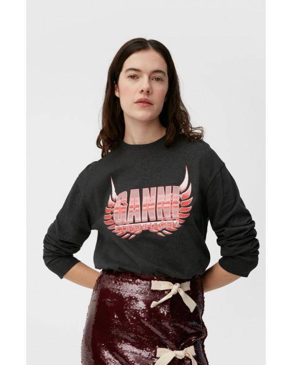 T-SHIRT MELANGE LIGHT JERSEY LONG SLEEVE PHANTOM