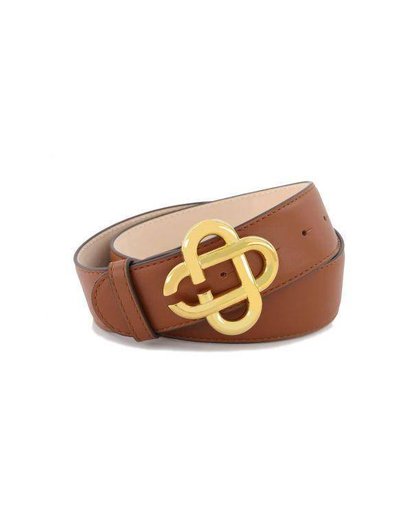 WOMENS CC LOGO BUCKLE BELT TAN