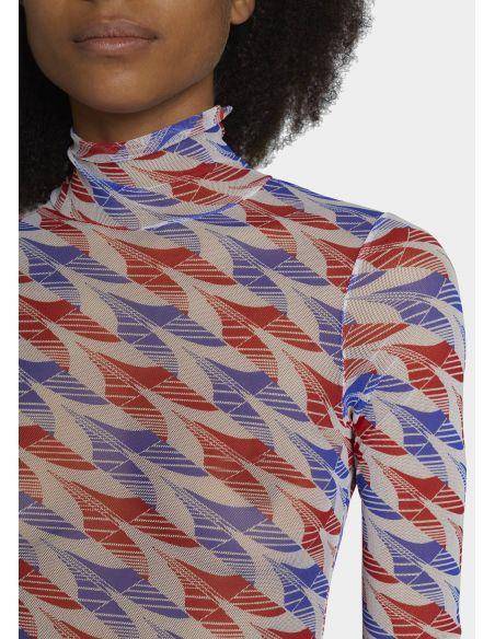Top MESH AVIATION HOUNDSTOOTH
