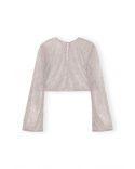 TOP MESH EMBELLISHED SILVER