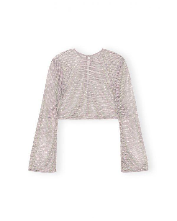 TOP MESH EMBELLISHED SILVER 2