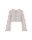 TOP MESH EMBELLISHED SILVER