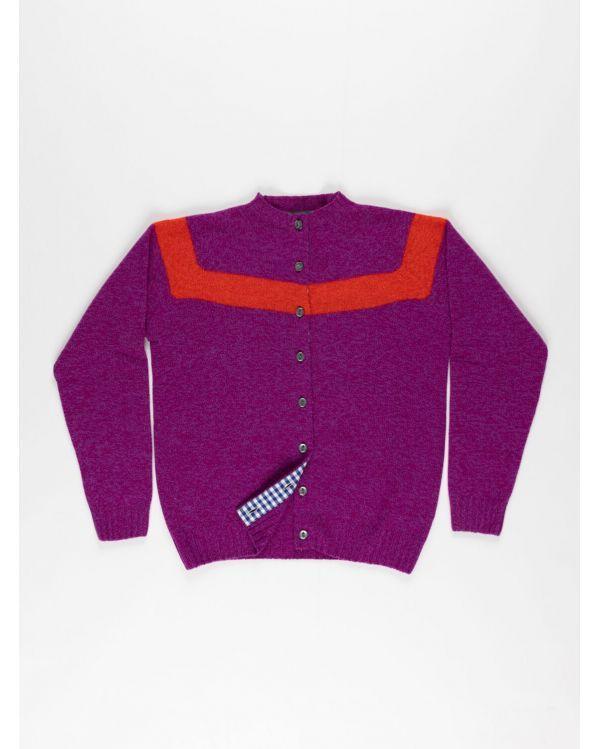 CARDIGAN Nancy LAMSWOOL PURPLE/RED
