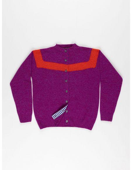 CARDIGAN Nancy LAMSWOOL PURPLE/RED