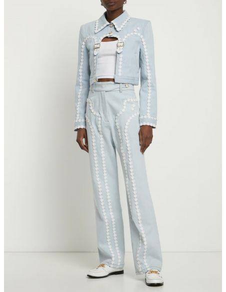 Pantalon DENIM DAISY LACE TRIM