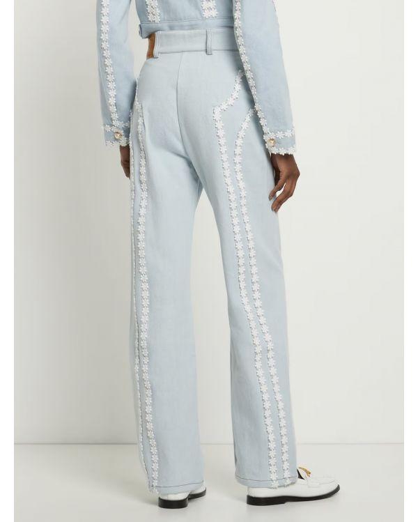 Pantalon DENIM DAISY LACE TRIM 2