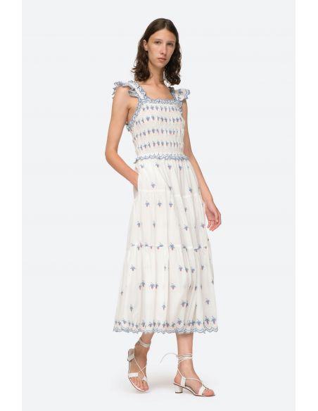 ROBE RENEE EMB STRAWBERRY CREAM