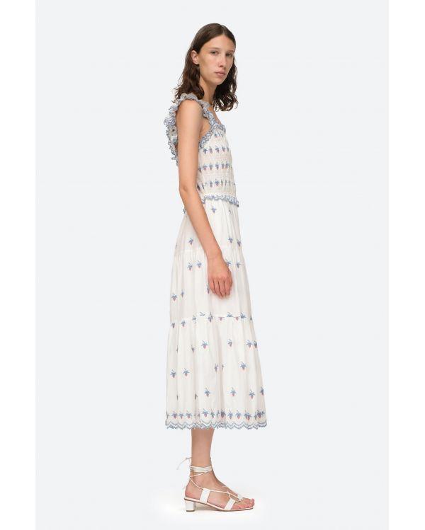 ROBE RENEE EMB STRAWBERRY CREAM