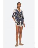 SHORT KAIA KALEIDOSCOSPE APPLIQUE NAVY