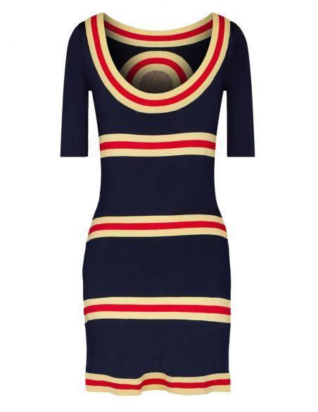 SHORT NAVY/GOLD DRESS
