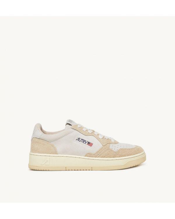Sneakers MEDALIST LOW WHITE SUEDE AND ECRU HAIR EFFECT SUEDE