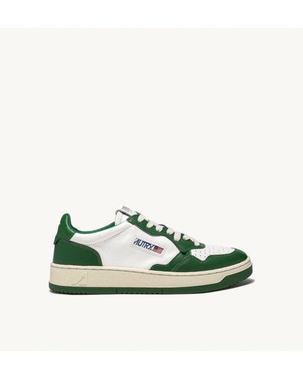 Sneakers MEDALIST LOW TWO-TONE LEATHER COLOR WHITE AND GREEN