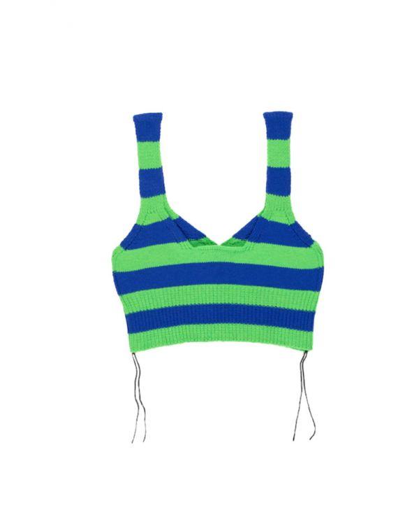 TOP JOSEPHINE BRALETTE NEON GREEN/BLUE 2