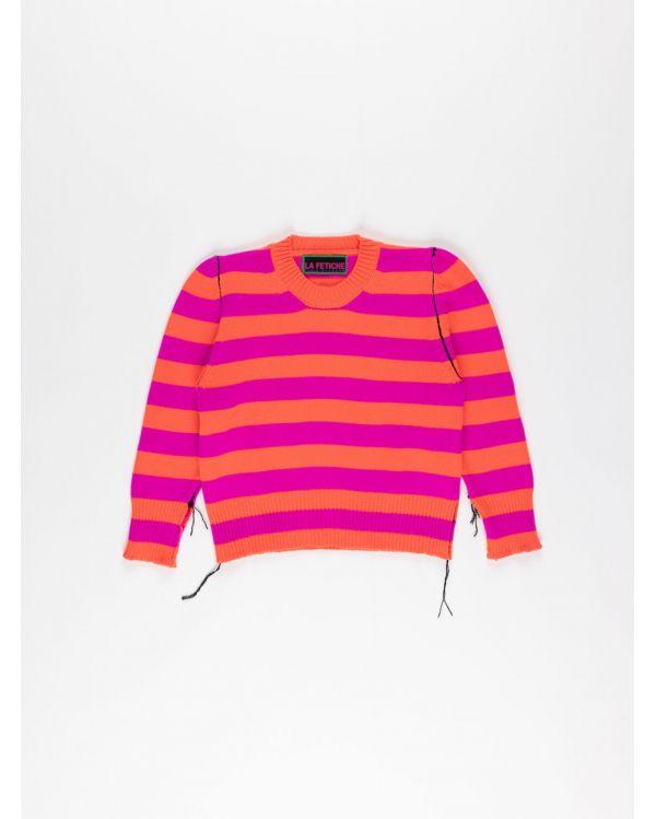 Pull CROPPED NEON ORANGE / NEON PINK