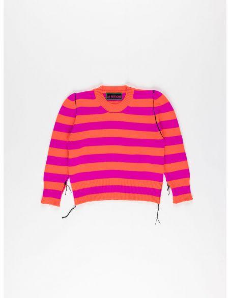 Pull CROPPED NEON ORANGE / NEON PINK