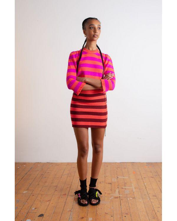 Pull CROPPED NEON ORANGE / NEON PINK