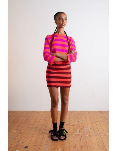 Pull CROPPED NEON ORANGE / NEON PINK