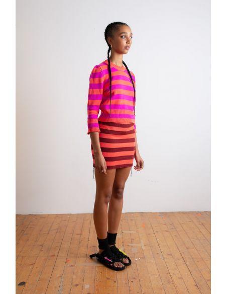Pull CROPPED NEON ORANGE / NEON PINK