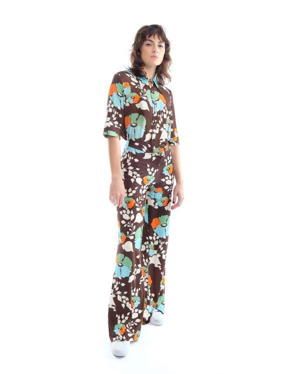 PANTALON GIUDECCA - PENSEES MARRON 2