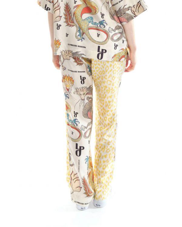 PANTALON LUCKY - MIX DRAGONS LPO ECRU