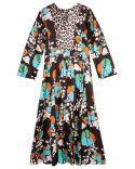 ROBE MARLY - MIX PENSEES MARRON
