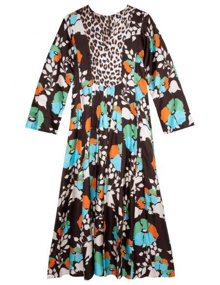 MARLY DRESS - BROWN THOUGHTS MIX