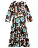 ROBE MARLY - MIX PENSEES MARRON