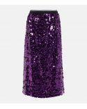 JUPE PLEATED AUBERGINE